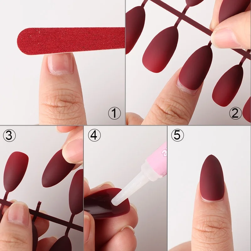 24pcs Matte Fake Nails Overhead Multiple Color Coffin Full Cover Detachable Nail Tips Ballerinas False Nails With Designs
24pcs Matte Fake Nails Overhead Multiple Color Coffin Full Cover Detachable Nail Tips Ballerinas False Nails With Designs