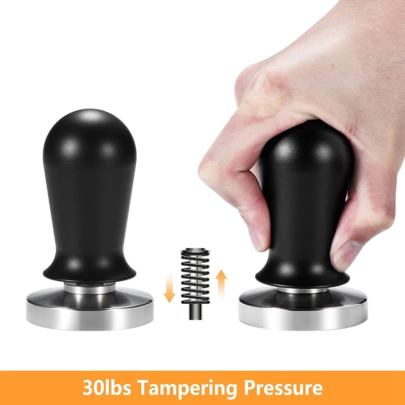 53mm Calibrated Pressure Espresso Tamper Tool Barista Espresso Machine Tamper Flat Base 30Lbs Press, 304 Stainless Steel
53mm Calibrated Pressure Espresso Tamper Tool Barista Espresso Machine Tamper Flat Base 30Lbs Press, 304 Stainless Steel