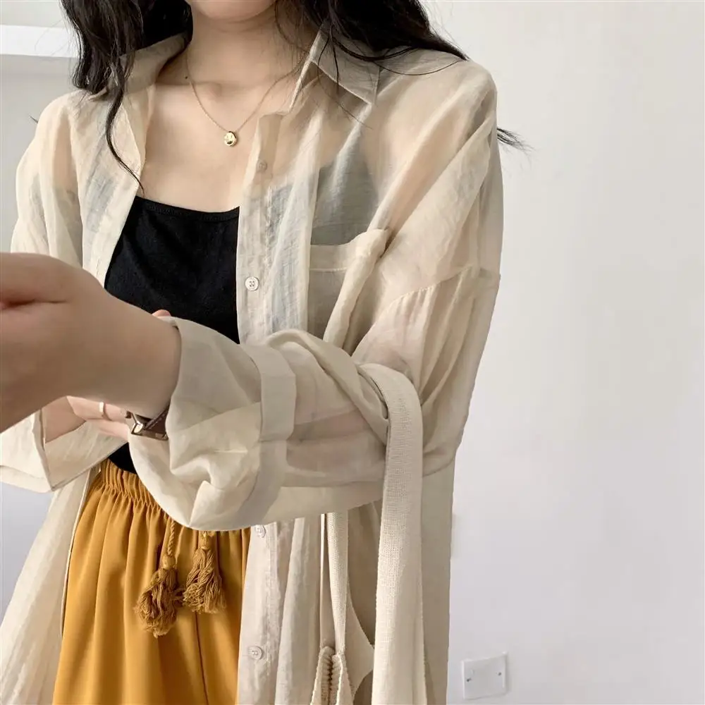 Long Sleeve Women Blouses Breathable Simple All-match Sun-proof Chiffon Button Up Shirts Oversize Korean Style Plus Size S-3XL
Long Sleeve Women Blouses Breathable Simple All-match Sun-proof Chiffon Button Up Shirts Oversize Korean Style Plus Size S-3XL