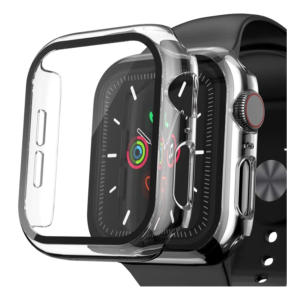 Чехол из поликарбоната с закаленным стеклом для Apple Watch Series 5 44 мм, защита экрана, тонкий бампер, защитный чехол для iWatch 40 мм
Чехол из поликарбоната с закаленным стеклом для Apple Watch Series 5 44 мм, защита экрана, тонкий бампер, защитный чехол для iWatch 40 мм