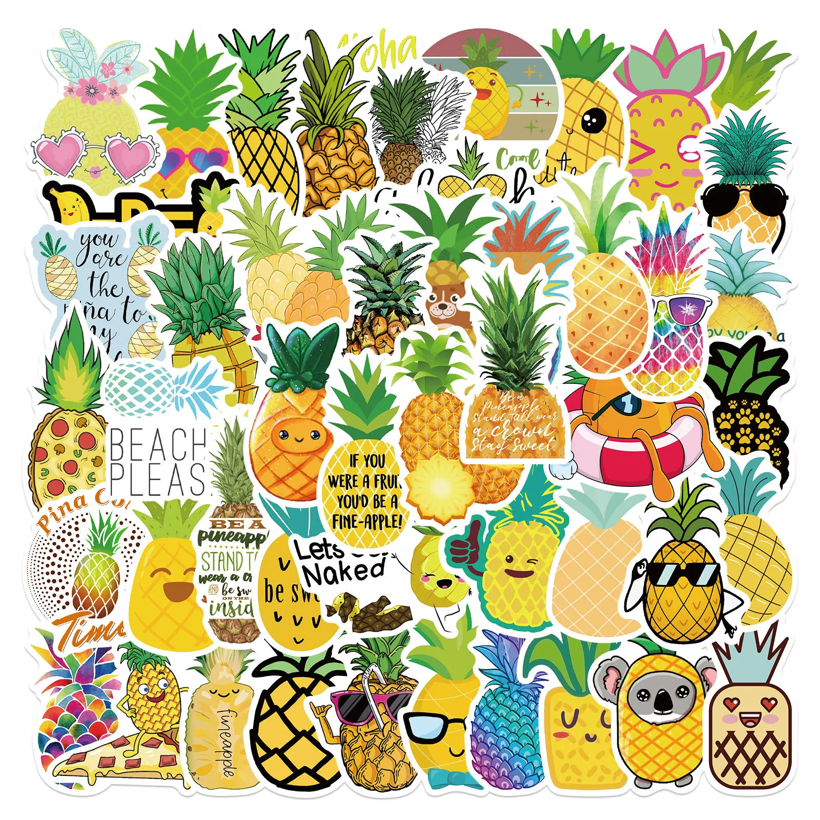 50pcs New Cute cartoon Pinapple stickers Scrapbook skateboard phone Luggage Laptop Motor Waterproof Graffiti decorate stickers
50pcs New Cute cartoon Pinapple stickers Scrapbook skateboard phone Luggage Laptop Motor Waterproof Graffiti decorate stickers