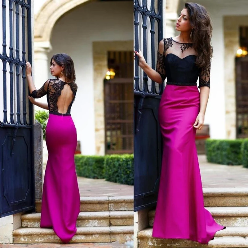 2019 Sexy Long Formal Evening Dresses illusion Lace Backless robe de soiree Mermaid Prom Dresses E vening gown
2019 Sexy Long Formal Evening Dresses illusion Lace Backless robe de soiree Mermaid Prom Dresses E vening gown