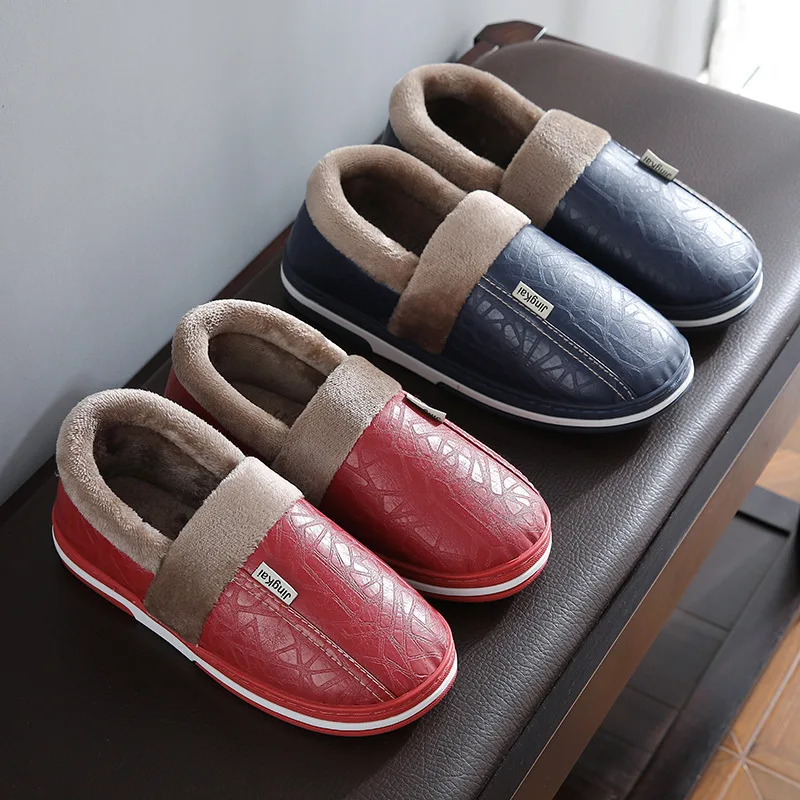 Woman Winter NewWaterproof Indoor Men Winter Home Slippers Faux Leather Warm Plush Lovers House Floor Slipper Anti-slip Footwear
Woman Winter NewWaterproof Indoor Men Winter Home Slippers Faux Leather Warm Plush Lovers House Floor Slipper Anti-slip Footwear