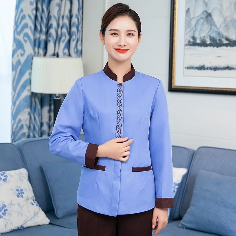 2020 New Chef Hat Cooking Clothes Uniform Long Sleeve Autumn Winter Clothes Female Cleaner Hospital Room Waiter Workwear Aunt
2020 New Chef Hat Cooking Clothes Uniform Long Sleeve Autumn Winter Clothes Female Cleaner Hospital Room Waiter Workwear Aunt