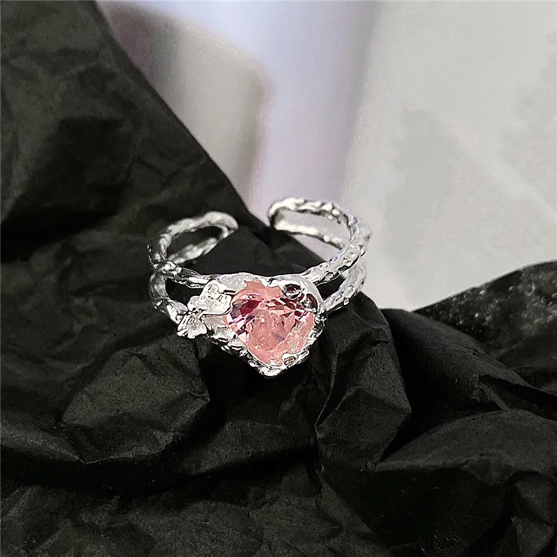 2021 New Korean Pink Lovely Heart Double Adjustable Rings Fashion Temperament Versatile Open Rings Female Jewelry
2021 New Korean Pink Lovely Heart Double Adjustable Rings Fashion Temperament Versatile Open Rings Female Jewelry