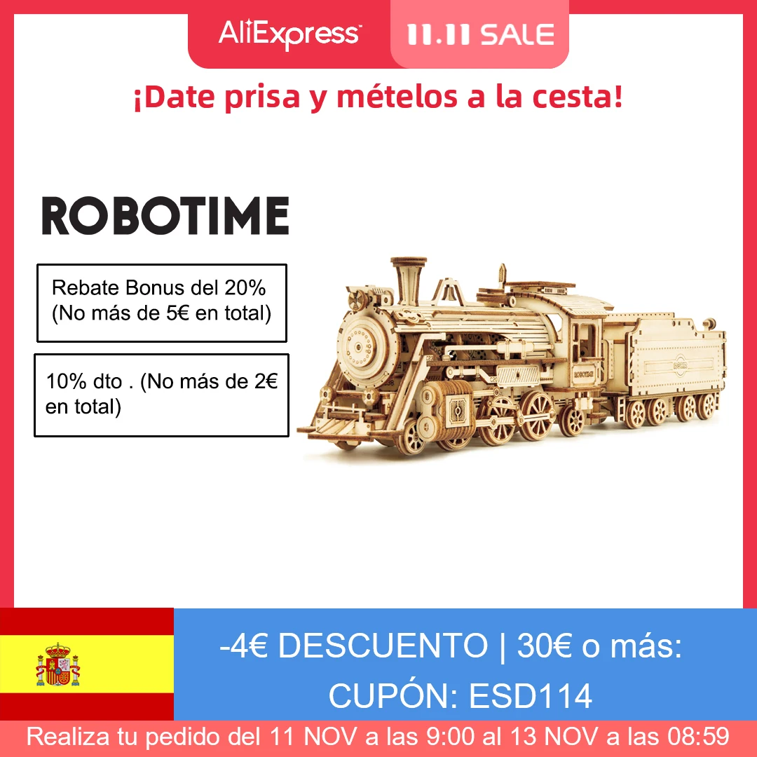 Robotime Rokr DIY Movable Steam Train,Car,Jeep Wooden Model Building Block Kits Assembly Toy Gift for Children Adult 
Robotime Rokr DIY Movable Steam Train,Car,Jeep Wooden Model Building Block Kits Assembly Toy Gift for Children Adult