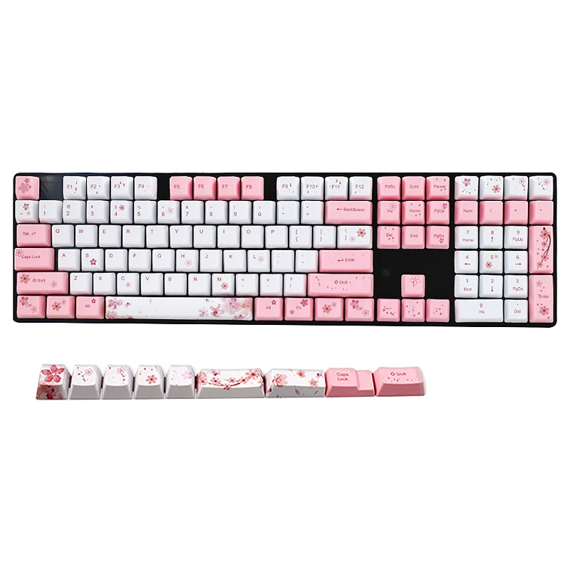 122-Key PBT Keycap Sublimation Cherry Blossom Theme 61/64/68/87/104 Mechanical Keyboard Cap
122-Key PBT Keycap Sublimation Cherry Blossom Theme 61/64/68/87/104 Mechanical Keyboard Cap
