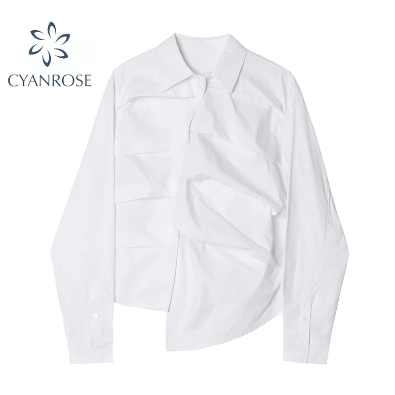 Женская шифоновая блузка в складку, элегантная белая однотонная офисная однобортная блузка в Корейском стиле с отложным воротником, осень ...
Женская шифоновая блузка в складку, элегантная белая однотонная офисная однобортная блузка в Корейском стиле с отложным воротником, осень ...