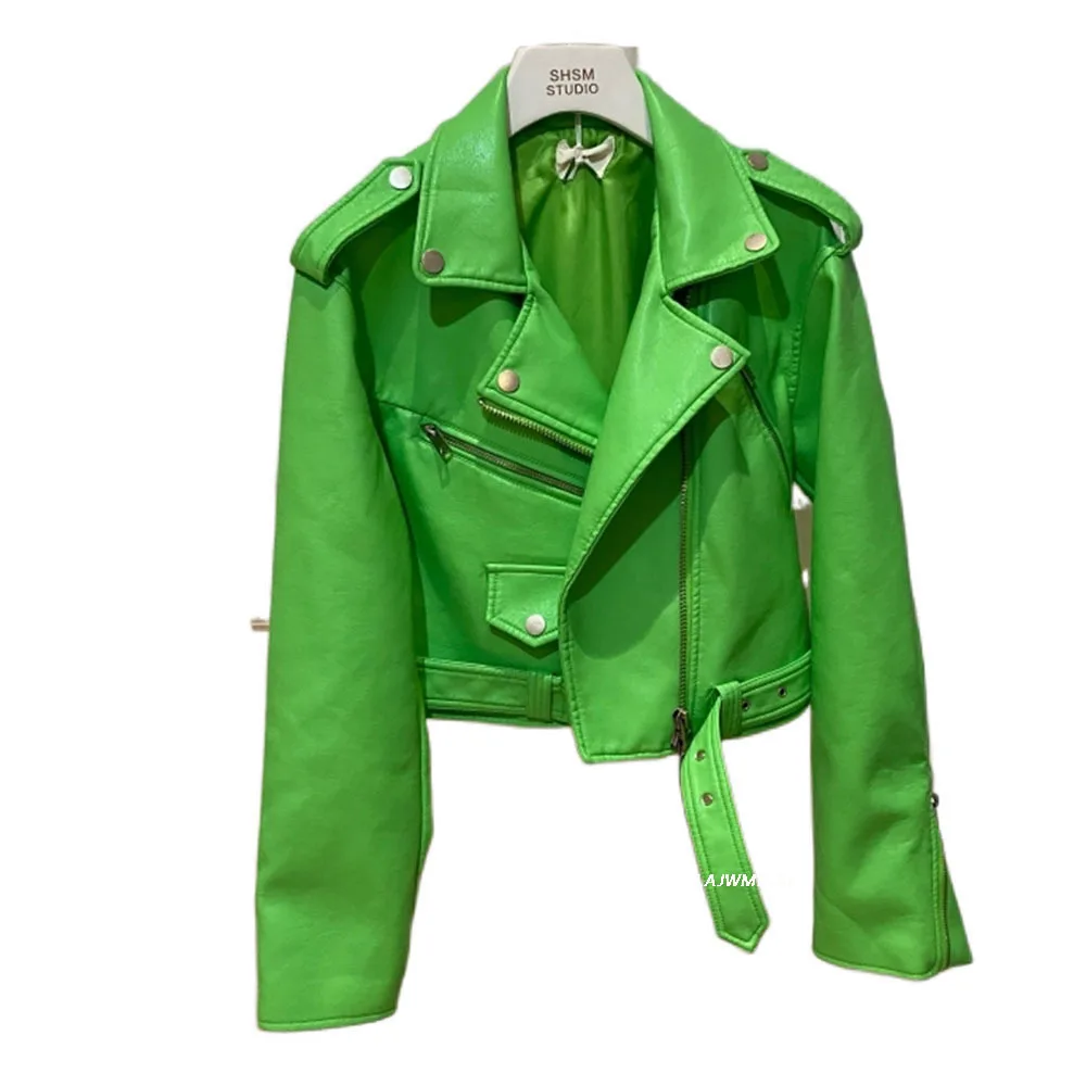 High quality Spring Autumn Woman 2021 Leather Jacket Fashion Female Motorcycle Jackets Zipper Cool Belt Leather Coat
High quality Spring Autumn Woman 2021 Leather Jacket Fashion Female Motorcycle Jackets Zipper Cool Belt Leather Coat