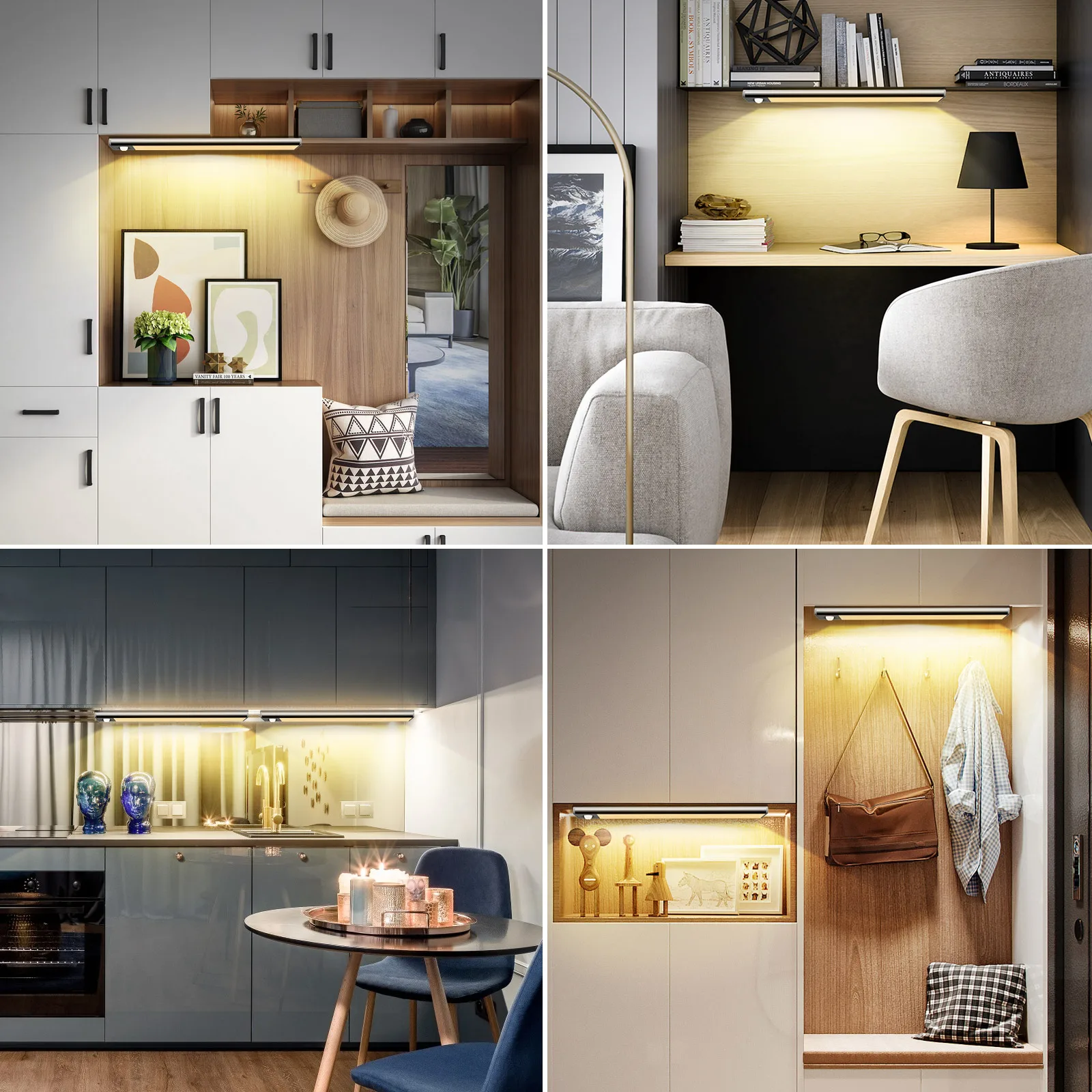 Ultra Thin 23.3/40CM LED Cabinet Light PIR Motion Sensor USB Rechargeable Aluminum Closet Lamp Night Light For Kitchen Wardrobe
Ultra Thin 23.3/40CM LED Cabinet Light PIR Motion Sensor USB Rechargeable Aluminum Closet Lamp Night Light For Kitchen Wardrobe