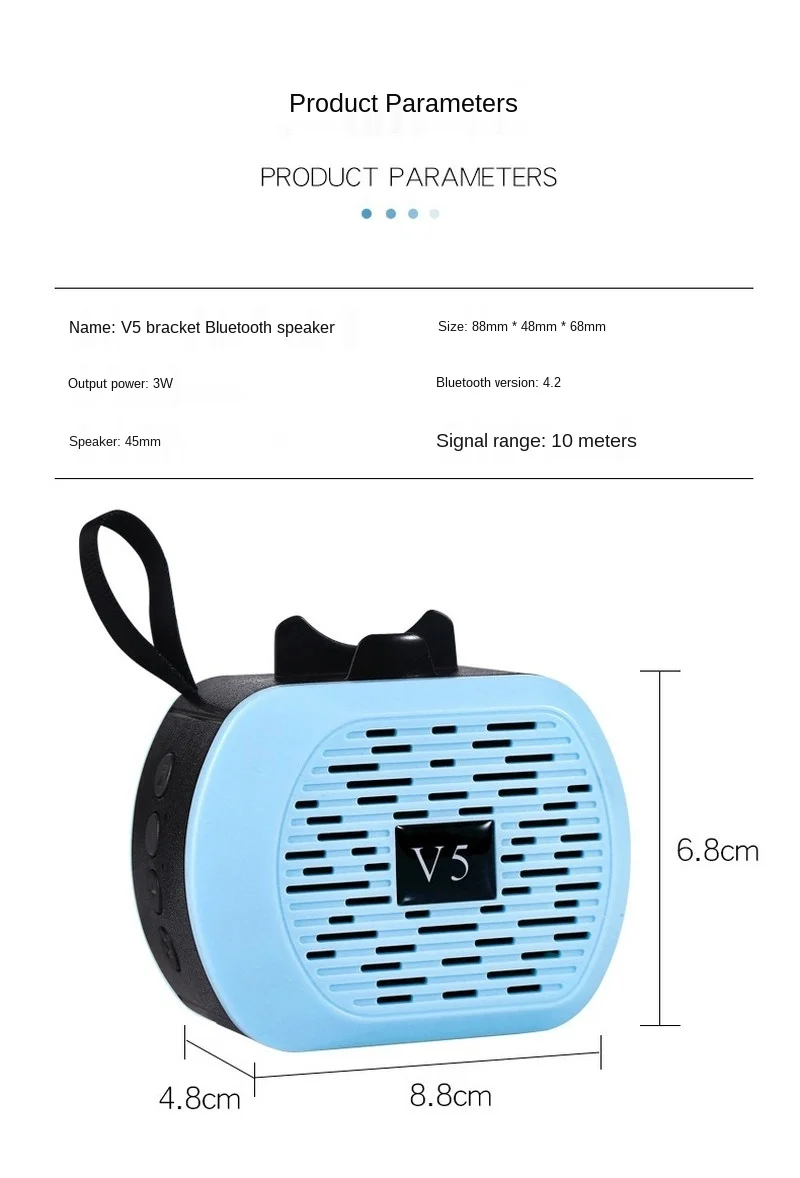 Wireless Bluetooth Audio Portable Creative Card Stand Speaker TWS Interconnected Mini Cannon Support FM Frequency Modulation
Wireless Bluetooth Audio Portable Creative Card Stand Speaker TWS Interconnected Mini Cannon Support FM Frequency Modulation