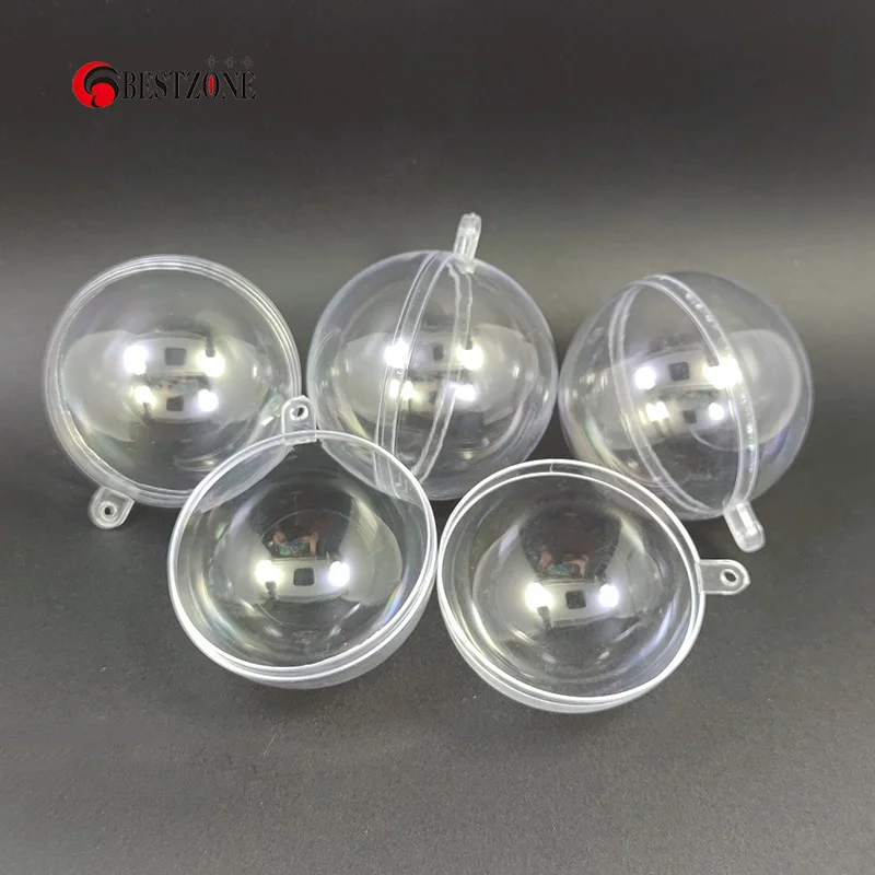 6CM 10Pcs/Lot Plastic Clear Christmas Decorations Hanging Ball Transparent Bauble Candy Ornament Xmas Tree Outdoor Party | Игрушки и