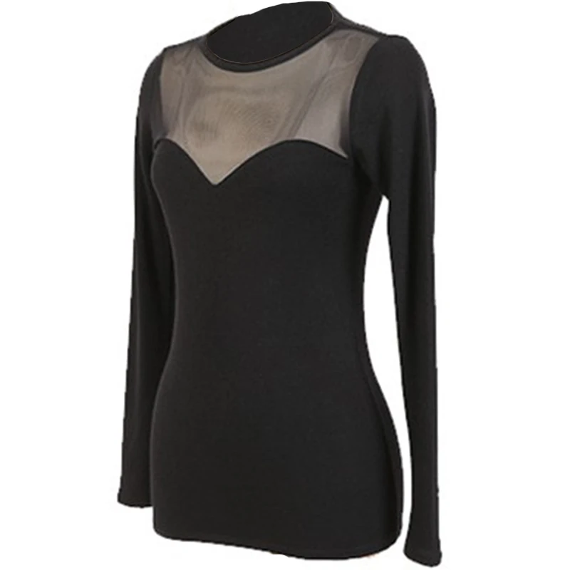 T-shirt Women's Bottoming Shirt Autumn and Winter Mesh Stitching Clothes Sexy Black Temperament Long Sleeve plus Size Chic Hong
T-shirt Women's Bottoming Shirt Autumn and Winter Mesh Stitching Clothes Sexy Black Temperament Long Sleeve plus Size Chic Hong