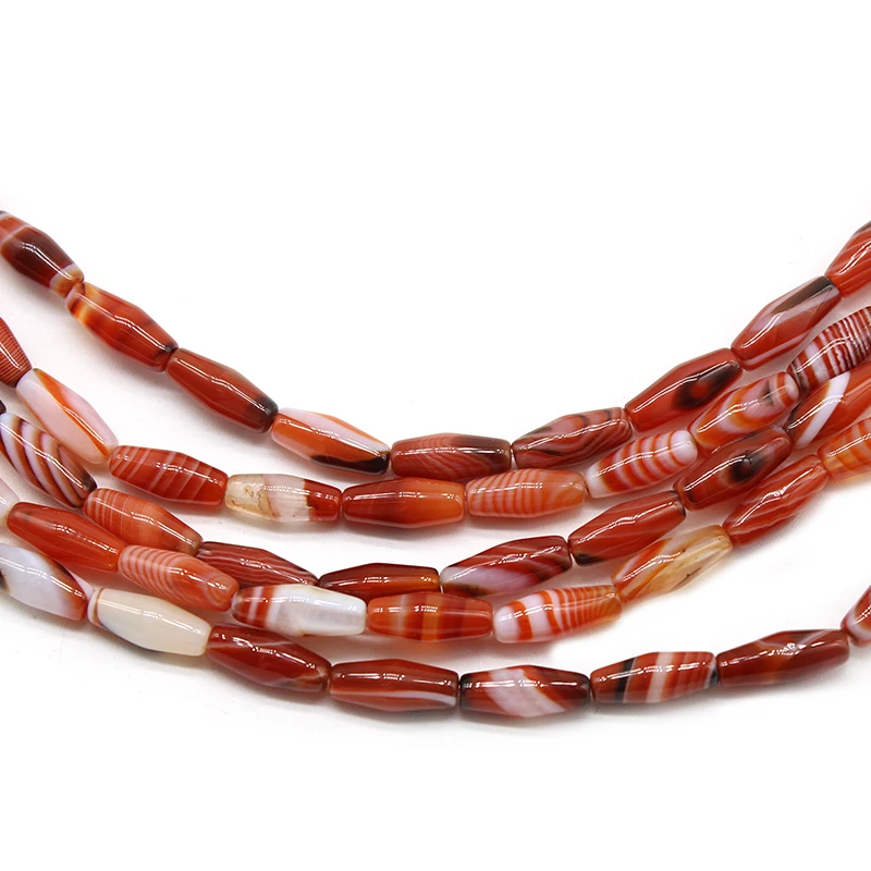 Natural Red Banded Agates Stones Loose Seed Spacer Irregular Beads 6x12mm Smooth Oval Beads For Jewelry Making DIY Accessories
Natural Red Banded Agates Stones Loose Seed Spacer Irregular Beads 6x12mm Smooth Oval Beads For Jewelry Making DIY Accessories