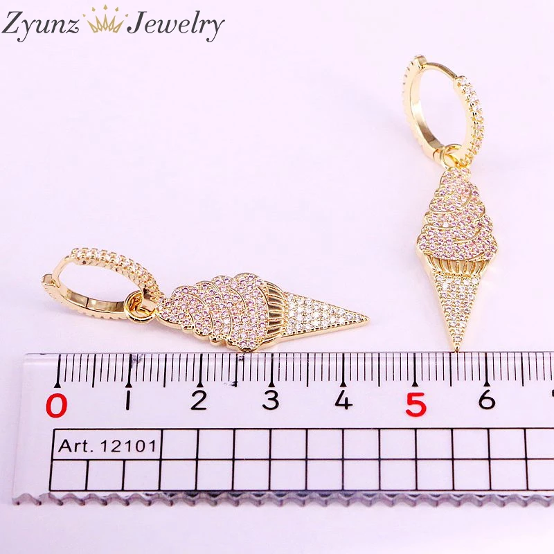 4Pairs, Fashion Long Dangling CZ Stone Ice Cream Earring For Women Girls Party Jewelry
4Pairs, Fashion Long Dangling CZ Stone Ice Cream Earring For Women Girls Party Jewelry