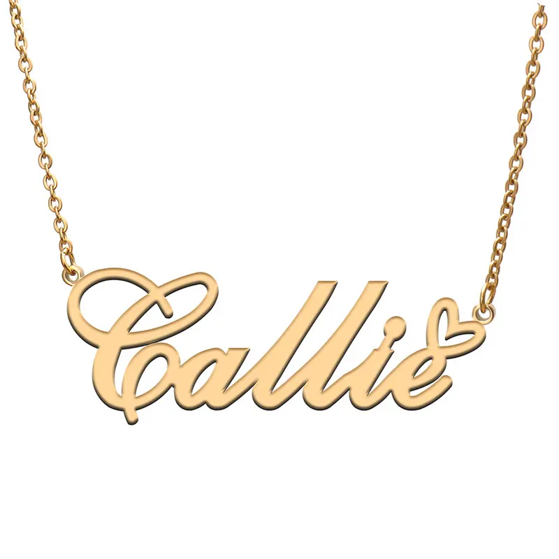 Love Heart Callie Name Necklace for Women Stainless Steel Gold & Silver Nameplate Pendant Femme Mother Child Girls Gift
Love Heart Callie Name Necklace for Women Stainless Steel Gold & Silver Nameplate Pendant Femme Mother Child Girls Gift