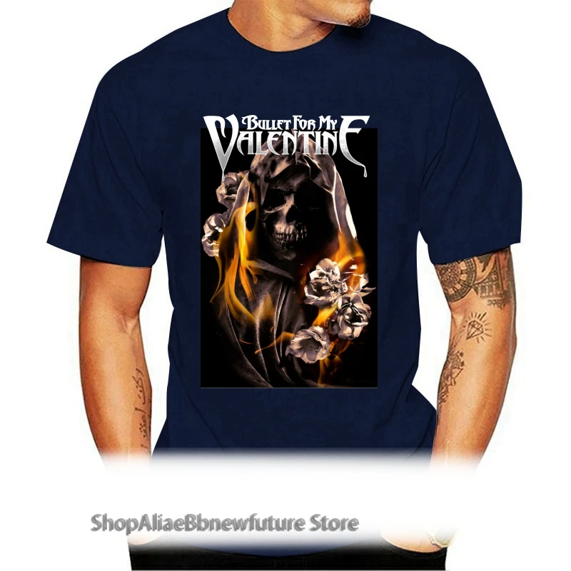 

Bullet For My Valentine Burning Roses Black Shirt New Adult Tops New Unisex Funny Tee Shirt