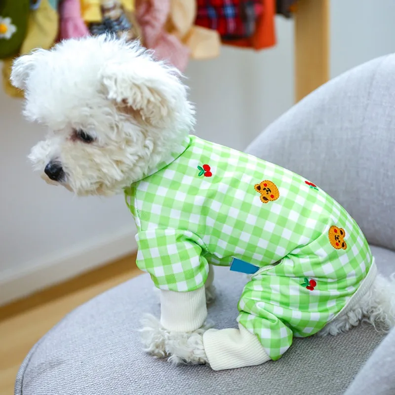 Cartoon Plaid Dog Pajamas Casual Homewear Clothes Four-legged Jumpsuit Rompers Pet Air-conditioning Clothes Costumes Apparel
Cartoon Plaid Dog Pajamas Casual Homewear Clothes Four-legged Jumpsuit Rompers Pet Air-conditioning Clothes Costumes Apparel