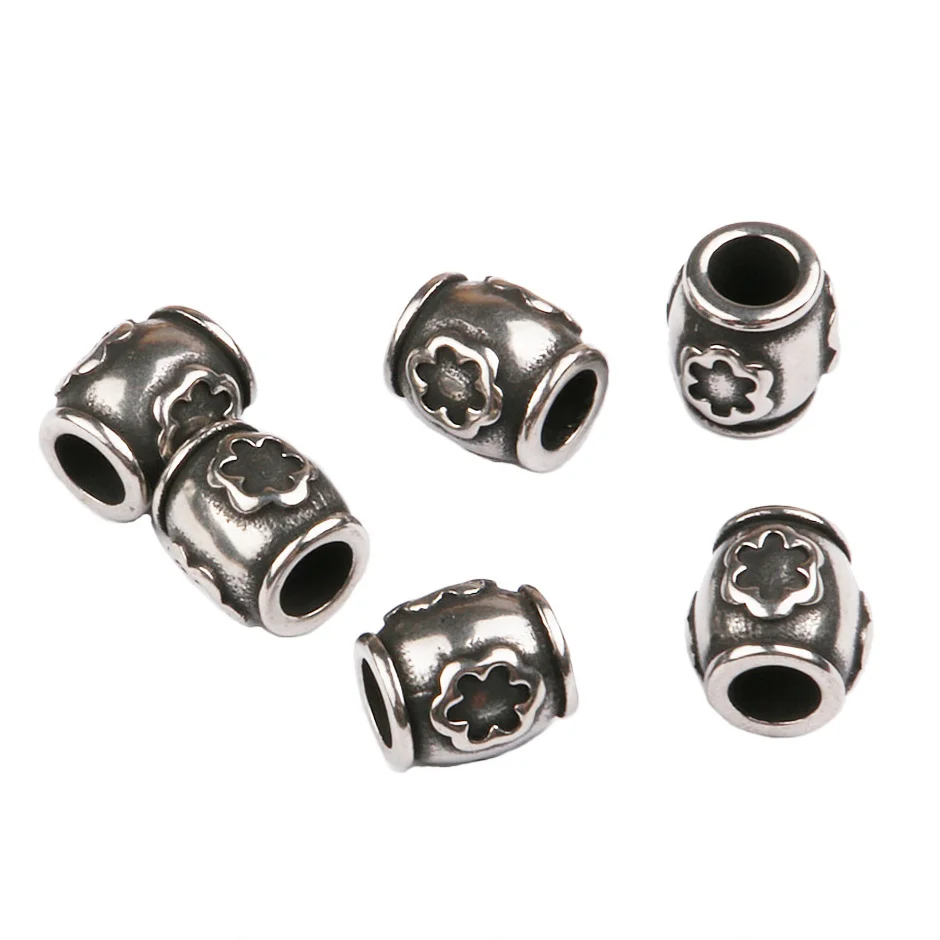 Stainless Steel Large Hole Oval Shape Flower Pattern Loose Beads Charms for Jewelry Making,DIY Antique Silver Color Accessories
Stainless Steel Large Hole Oval Shape Flower Pattern Loose Beads Charms for Jewelry Making,DIY Antique Silver Color Accessories