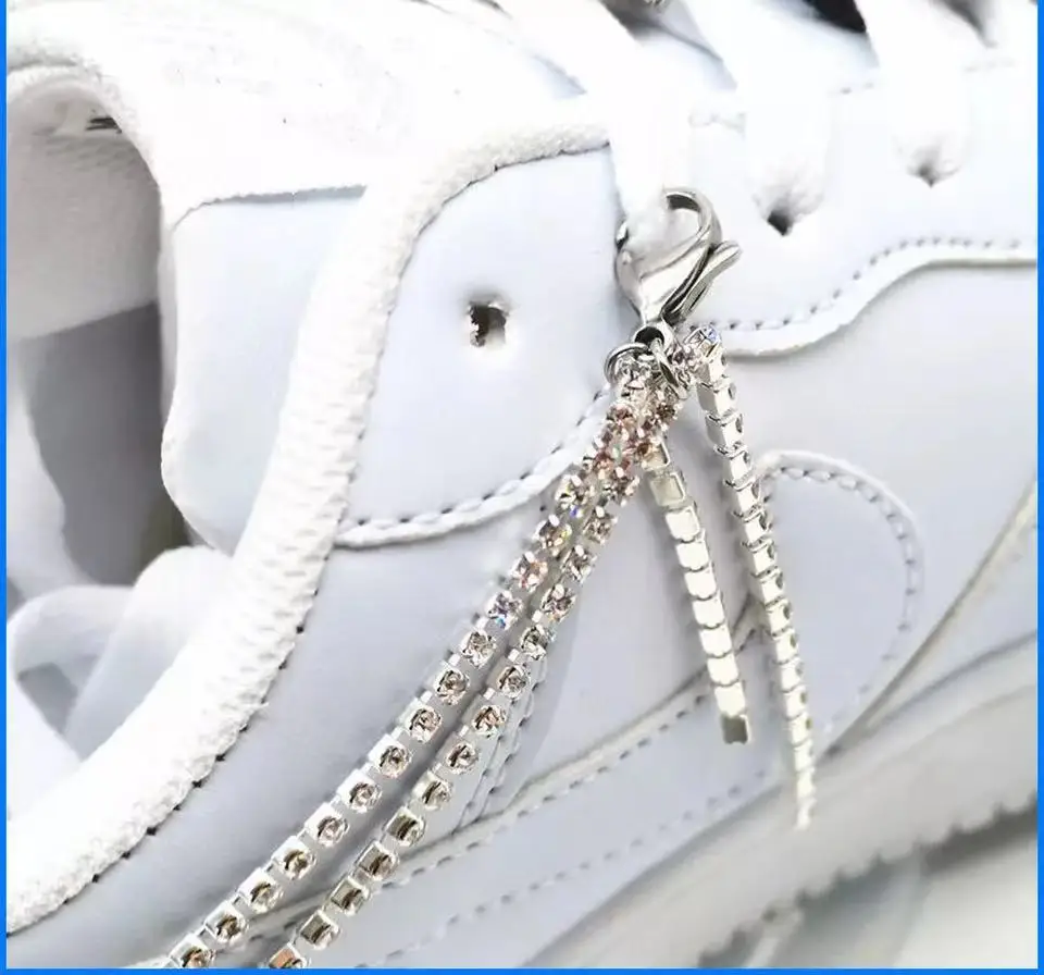Metal Crystal Rhinestone Fringe Tassel Trim Chain for Shoes Luxury Sneaker Decorations Women's DIY Shoes Accessories
Metal Crystal Rhinestone Fringe Tassel Trim Chain for Shoes Luxury Sneaker Decorations Women's DIY Shoes Accessories