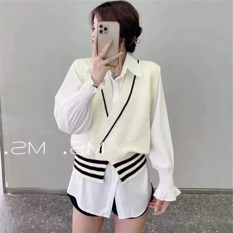 Женский вязаный кардиган жилет 2021 Весна и Осень Свободный v-образный вырез Ретро Простой новый свитер без рукавов с v-образным вырезом Униве...
Женский вязаный кардиган жилет 2021 Весна и Осень Свободный v-образный вырез Ретро Простой новый свитер без рукавов с v-образным вырезом Униве...