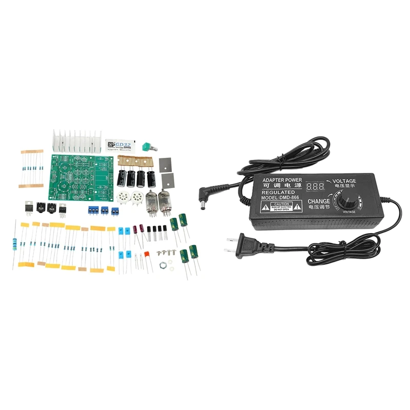 Universal Adjustable AC/DC Power Adapter,(US Plug) & 6J1 Tube Preamplifier Audio Board LM1875T Power Amplifier Board
Universal Adjustable AC/DC Power Adapter,(US Plug) & 6J1 Tube Preamplifier Audio Board LM1875T Power Amplifier Board