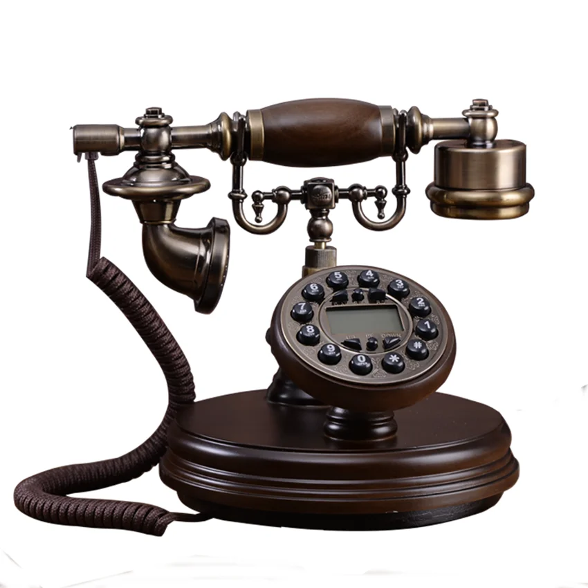 Wood Digital Vintage Telephone European Retro Landline Telephone with Caller ID, Backlit, Handsfree, Hanging Headset for Home 
Wood Digital Vintage Telephone European Retro Landline Telephone with Caller ID, Backlit, Handsfree, Hanging Headset for Home