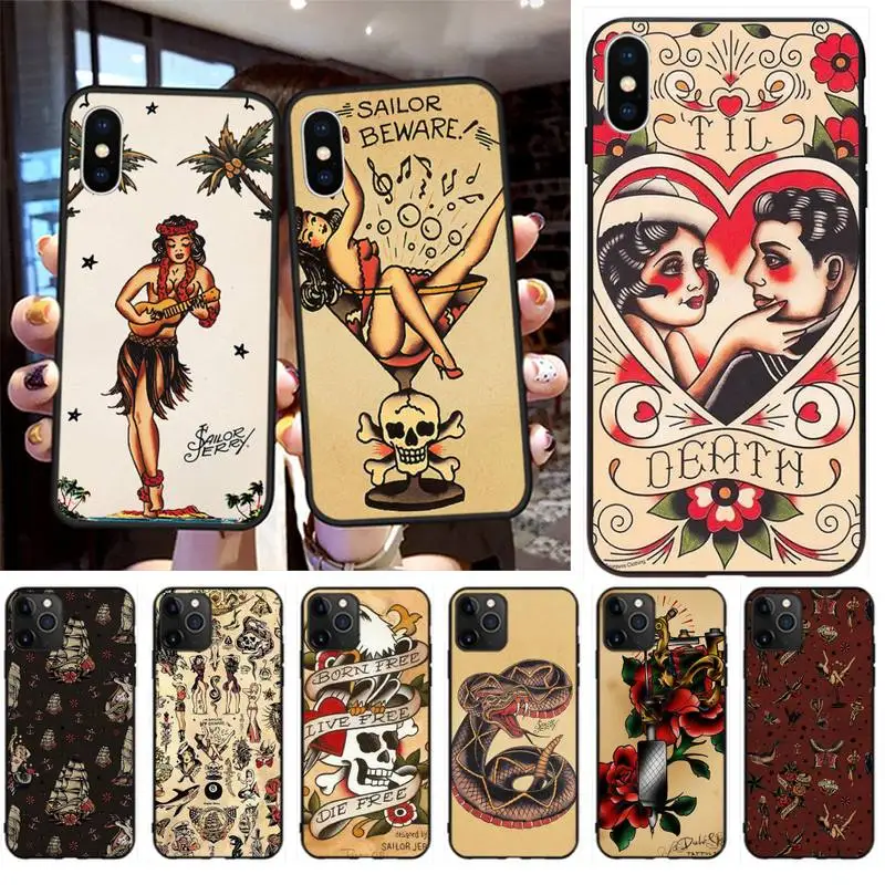 Sailor Jerry Tattoo Phone Case For iphone 12 11 Pro Max Mini XS Max 8 7 6 6S Plus X 5S SE 2020 XR Cover
Sailor Jerry Tattoo Phone Case For iphone 12 11 Pro Max Mini XS Max 8 7 6 6S Plus X 5S SE 2020 XR Cover