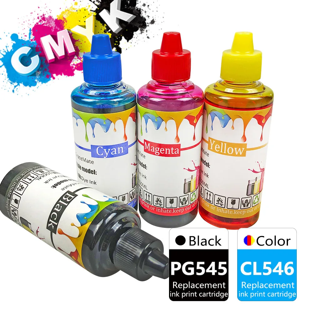 100ml Inks Black Color Compatible for Canon PG545 CL546 Ink Refill Kits Pixma MG2555s MG2900 MG2940 MG2950 Printer
100ml Inks Black Color Compatible for Canon PG545 CL546 Ink Refill Kits Pixma MG2555s MG2900 MG2940 MG2950 Printer