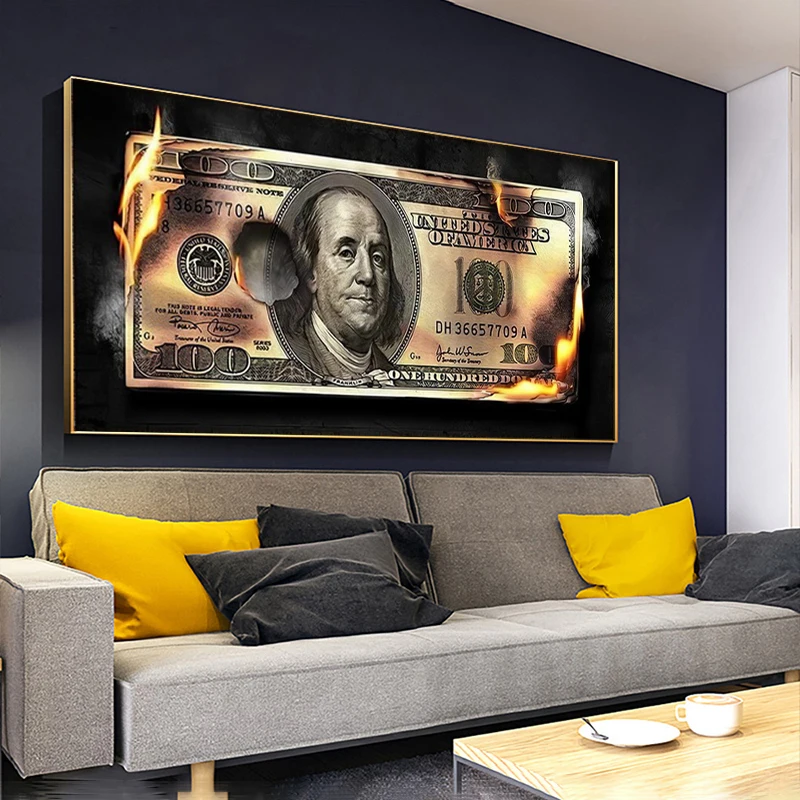 Golden Dollar Inspirational Canvas Art Posters And Prints Silver Money Canvas Paintings On the Wall Art Picture For Living Room
Golden Dollar Inspirational Canvas Art Posters And Prints Silver Money Canvas Paintings On the Wall Art Picture For Living Room