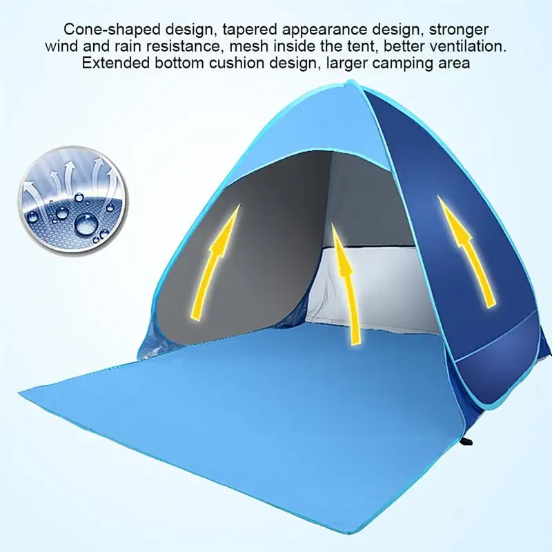 New Automatic Camping Tent Ship From RU Beach Tent 2 Persons Tent Instant Pop Up Open Anti UV Awning Tents Outdoor Sunshelter 
New Automatic Camping Tent Ship From RU Beach Tent 2 Persons Tent Instant Pop Up Open Anti UV Awning Tents Outdoor Sunshelter
