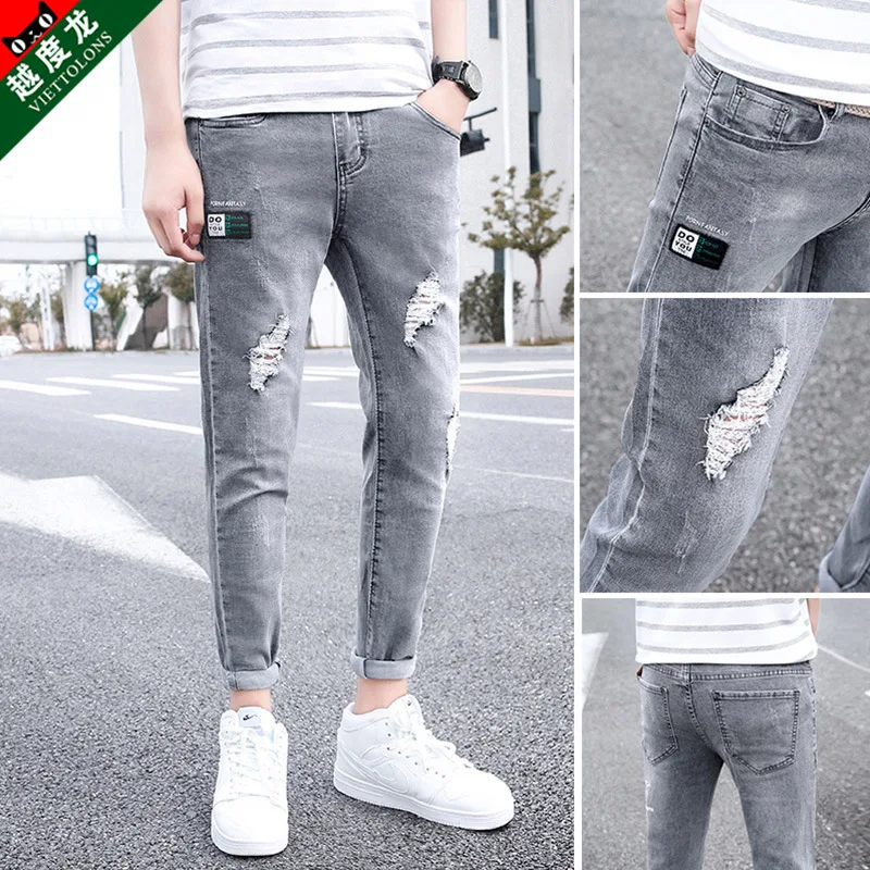 Wholesale 2021 Ripped denim jeans men's Korean feet summer thin cropped trousers 2021 brand casual teenagers pencil trousers
Wholesale 2021 Ripped denim jeans men's Korean feet summer thin cropped trousers 2021 brand casual teenagers pencil trousers