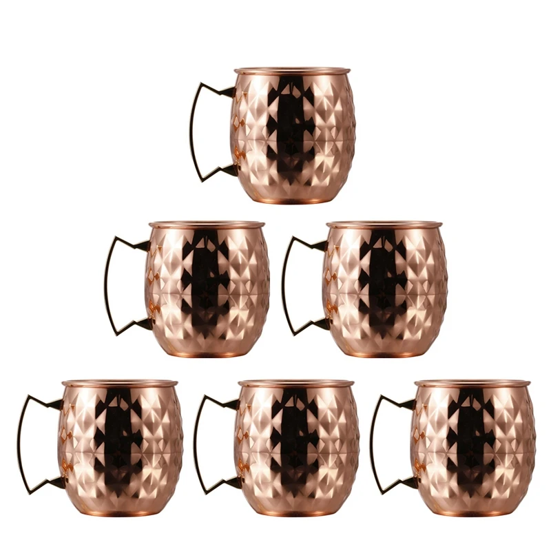 Moscow Mule Copper Mugs, Set of 6 Handcrafted Copper Mugs for Moscow Mule Cocktail, Food Safe Mule Mugs, Beer Coffee Cup
Moscow Mule Copper Mugs, Set of 6 Handcrafted Copper Mugs for Moscow Mule Cocktail, Food Safe Mule Mugs, Beer Coffee Cup