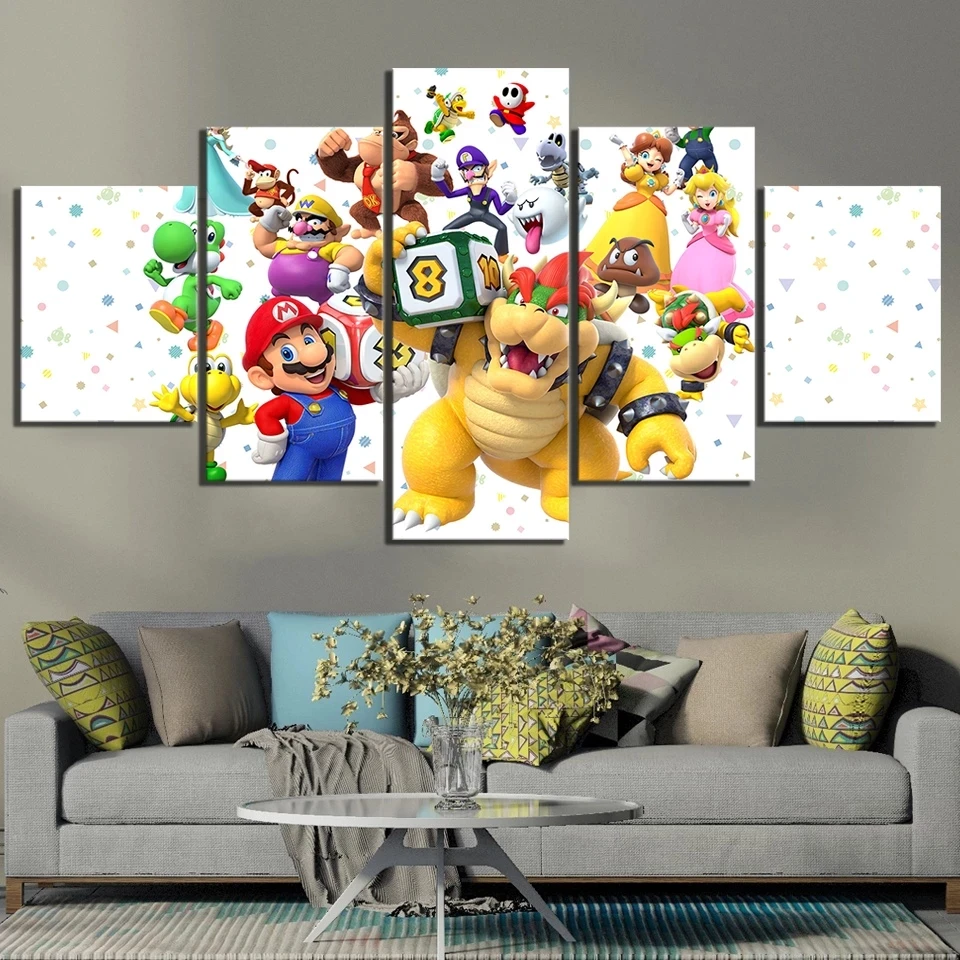 Modular Canvas Painting Home Decor 5 Pieces Cartoon Super Mario Games Pictures Modern Printed Poster Boy Bedroom Wall Art Framed
Modular Canvas Painting Home Decor 5 Pieces Cartoon Super Mario Games Pictures Modern Printed Poster Boy Bedroom Wall Art Framed