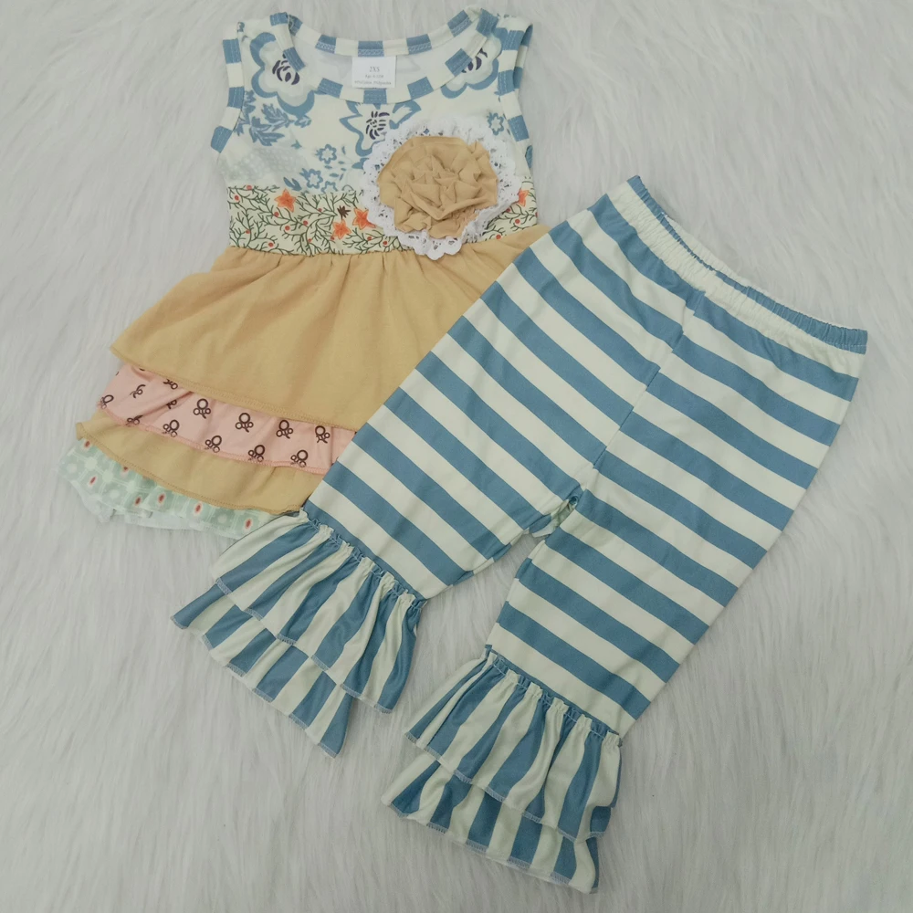 New Style Stripe Ruffle Pants Girls Sleeveless Flower Outfit Kids Wear Spring Clothing Sets Lace 4 Layer Baby Clothes
New Style Stripe Ruffle Pants Girls Sleeveless Flower Outfit Kids Wear Spring Clothing Sets Lace 4 Layer Baby Clothes