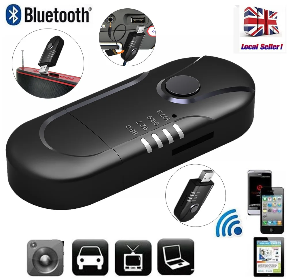 Car Bluetooth 4.1 FM Transmitter USB/3.5mm AUX Dual Output Audio Receiver Music Player Support A2DP stereoThree audio mode
Car Bluetooth 4.1 FM Transmitter USB/3.5mm AUX Dual Output Audio Receiver Music Player Support A2DP stereoThree audio mode