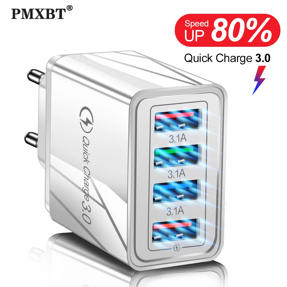 PMXBT Quick Charge 3.0 4.0 USB Charger Multi Port QC3.0 Fast Charging EU US Plug Wall Charger Adapter For iPhone Samsung Xiaomi
PMXBT Quick Charge 3.0 4.0 USB Charger Multi Port QC3.0 Fast Charging EU US Plug Wall Charger Adapter For iPhone Samsung Xiaomi