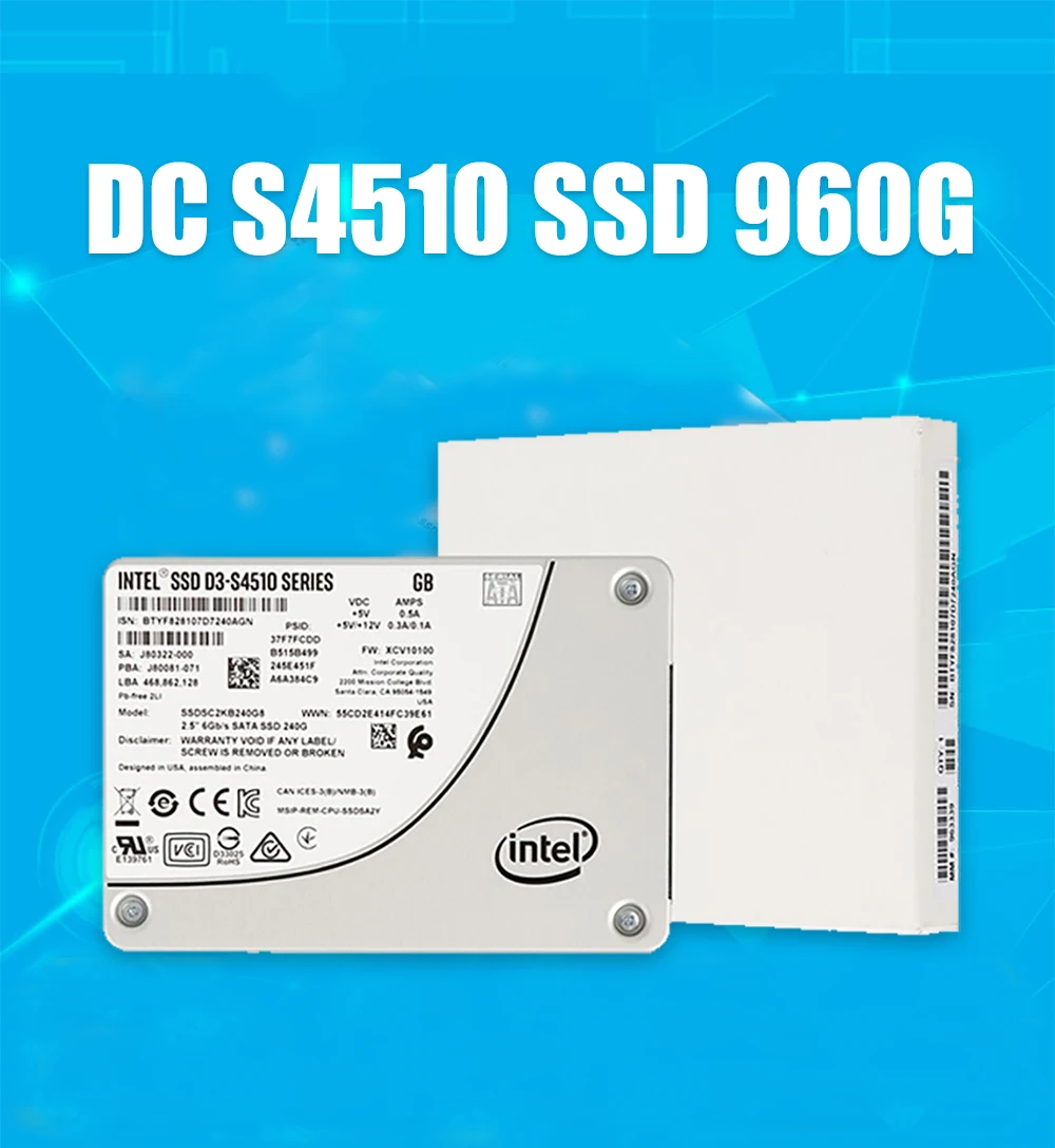 Твердотельный накопитель Intel 960 ГБ 2 5 дюйма SATA III SSDSC2KB960G801 963341 постоянный ток для ПК