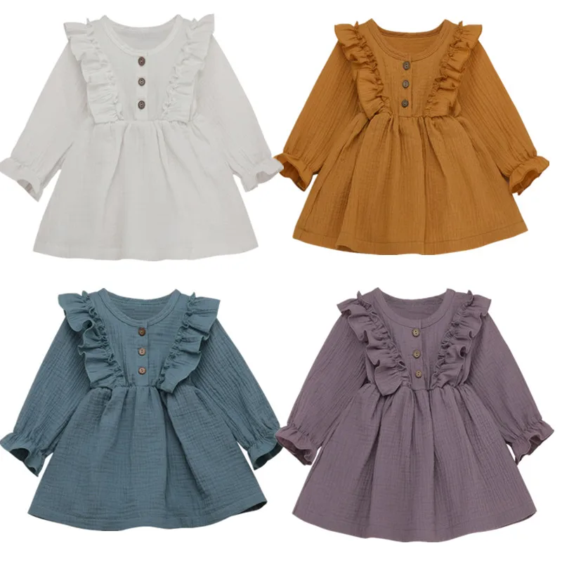 Toddler Kids Baby Girl Cotton Linen Party Casual Dress Spring Autumn Ruffles Long Sleeve Solid Color Princess Sundress
Toddler Kids Baby Girl Cotton Linen Party Casual Dress Spring Autumn Ruffles Long Sleeve Solid Color Princess Sundress