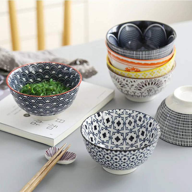 4.5 Inch Japanese Creative Underglaze Ceramic Bowl Household Eating Bowl Single Rice Bowl Fruit Bowl Salad Bowl Set Tableware
4.5 Inch Japanese Creative Underglaze Ceramic Bowl Household Eating Bowl Single Rice Bowl Fruit Bowl Salad Bowl Set Tableware