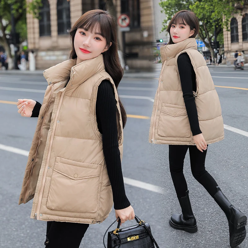 NEEW 2021 Autumn Winter Women waistcost Vest Stand Collar sleeveless big pockets zipper Thick Warm padded Vest Coat Casual Vest
NEEW 2021 Autumn Winter Women waistcost Vest Stand Collar sleeveless big pockets zipper Thick Warm padded Vest Coat Casual Vest