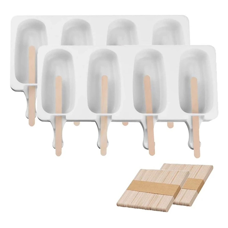 2 Pcs Silicone Popsicle Molds Baking Mini Homemade Ice Cream Bar Cakesicle Mold with 100 Wooden Sticks
2 Pcs Silicone Popsicle Molds Baking Mini Homemade Ice Cream Bar Cakesicle Mold with 100 Wooden Sticks