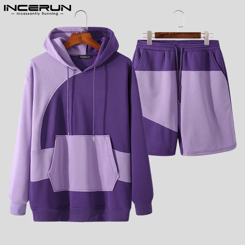 Men Patchwork Sets Streetwear Fashion Hooded Long Sleeve Sweatshirt & Shorts 2 Pieces 2021 Workout Men Casual Suits INCERUN 5XL
Men Patchwork Sets Streetwear Fashion Hooded Long Sleeve Sweatshirt & Shorts 2 Pieces 2021 Workout Men Casual Suits INCERUN 5XL