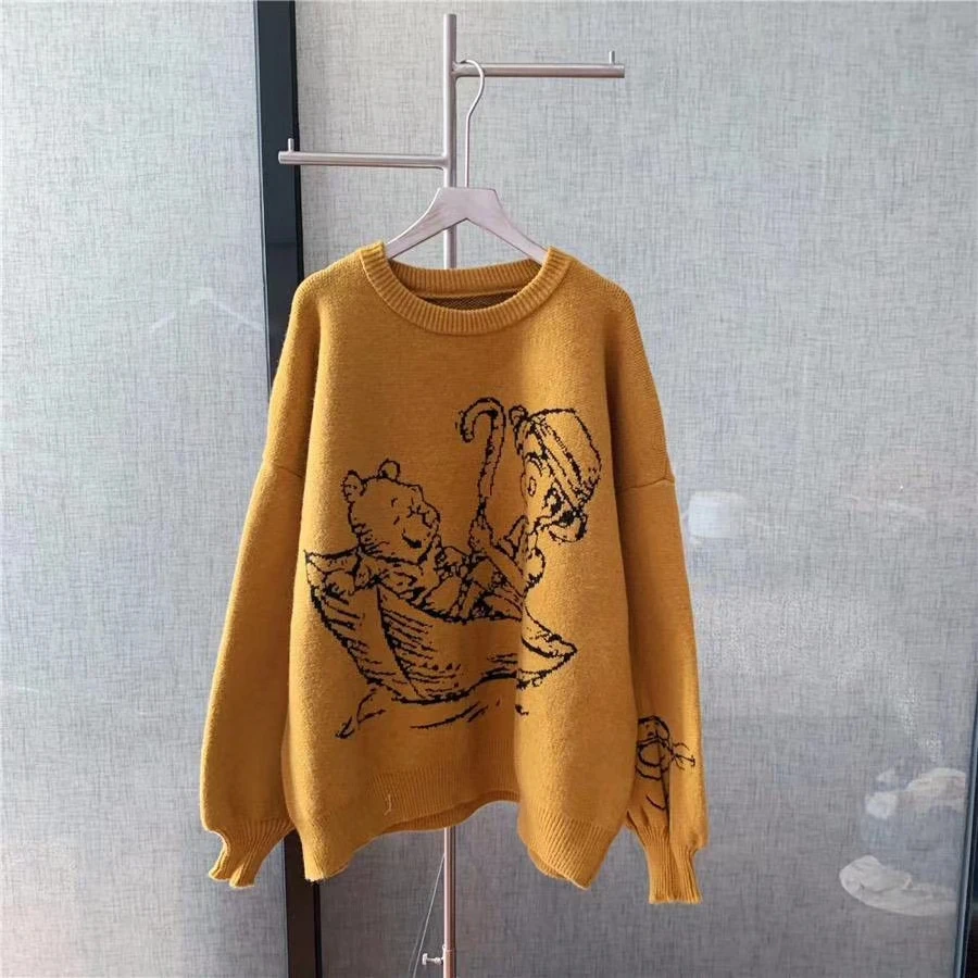 Juice Snow 2021 Winnie The Pooh Jacquard Series Round Neck Pullovers New Fun Cute Cartoon Women Knitting Sweater Long Sleeve Top
Juice Snow 2021 Winnie The Pooh Jacquard Series Round Neck Pullovers New Fun Cute Cartoon Women Knitting Sweater Long Sleeve Top