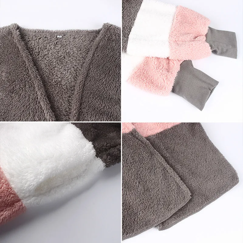 2019 Long Cardigan Women Long Sleeve Contrast Color Plush Granule Plus Size Cardigan Loose Sweater
2019 Long Cardigan Women Long Sleeve Contrast Color Plush Granule Plus Size Cardigan Loose Sweater