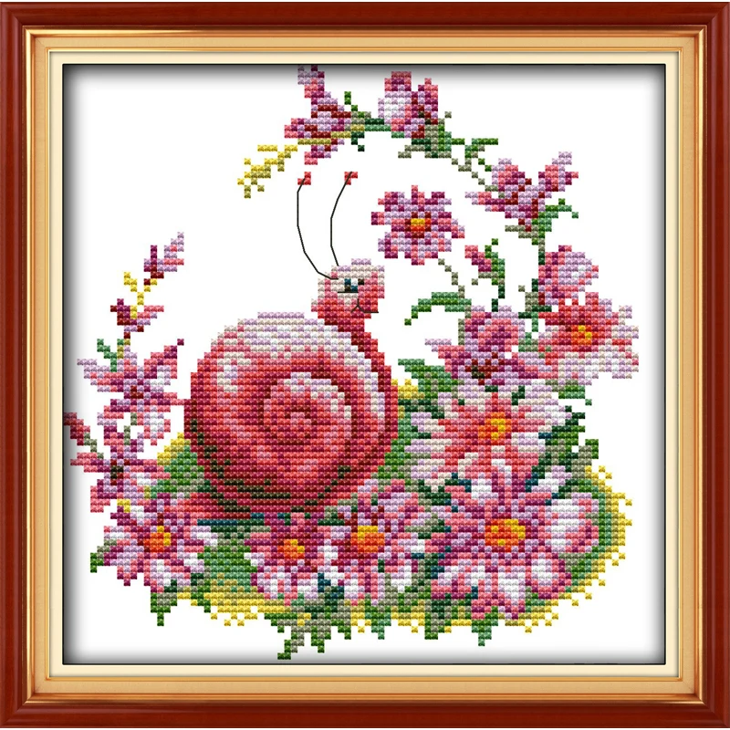 A Snail And Beautiful Flowers Chinese Cross Stitch Kits Ecological Cotton Stamped Printed 11CT DIY New Year Decorations For Home
A Snail And Beautiful Flowers Chinese Cross Stitch Kits Ecological Cotton Stamped Printed 11CT DIY New Year Decorations For Home