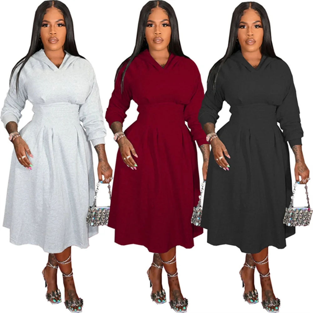 RStylish 2021 Autumn Fashion Solid Color Long Sleeve Hooded Slim Waist Casual Women Streetwear Maxi Long Dress
RStylish 2021 Autumn Fashion Solid Color Long Sleeve Hooded Slim Waist Casual Women Streetwear Maxi Long Dress