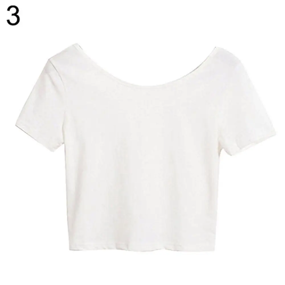 Women Sexy Scoop Neck Crop Tops Short Sleeve Midriff Casual Blouse T-Shirt Base Tight-fitting High Waist with Exposed Waist New
Women Sexy Scoop Neck Crop Tops Short Sleeve Midriff Casual Blouse T-Shirt Base Tight-fitting High Waist with Exposed Waist New