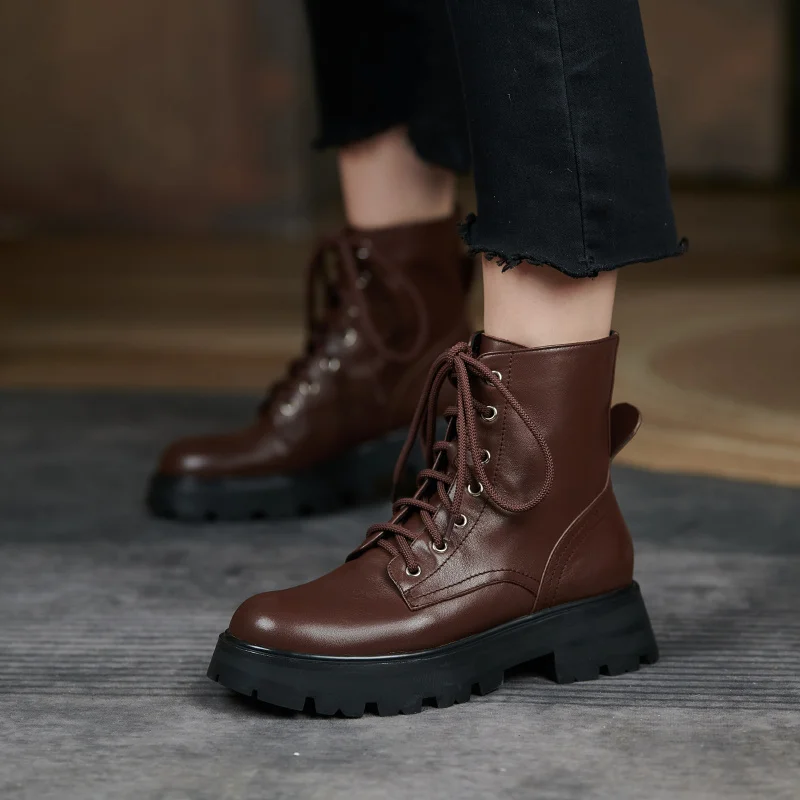 Platform Shoes 2021 Genuine Leather Women Boots Chunky Heel Shoes Platform Shoes Ankle Boots Booties Autumn Winter Women Boots
Platform Shoes 2021 Genuine Leather Women Boots Chunky Heel Shoes Platform Shoes Ankle Boots Booties Autumn Winter Women Boots