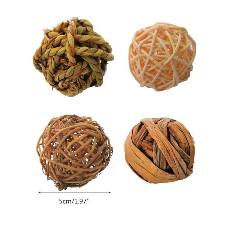 4Pcs Natural Small Animal Activity Chew Toys Rabbits Bird Parrot Play Rattan Balls
4Pcs Natural Small Animal Activity Chew Toys Rabbits Bird Parrot Play Rattan Balls